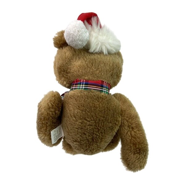 Vintage Hallmark 1984 Beau Bear Teddy Plush 14" Scruffy Christmas Santa Hat - Picture 5 of 8